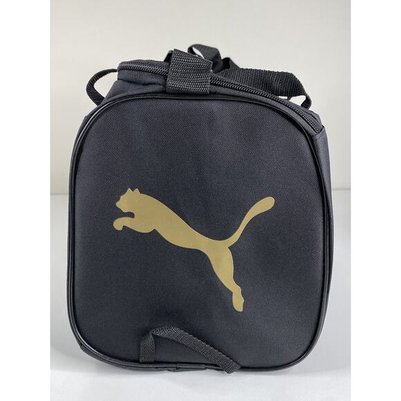 NEW PUMA Unisex Child Evercat Transformation Sports Duffel Bag Black Gold - Picture 14 of 16